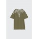 Tricou MARCELO BURLON, "Graffiti-effect" County Of Milan, Military Green - S6CMMATH003082
