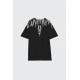 Tricou MARCELO BURLON, "Graffiti-effect" County Of Milan, Black - S6CMMATH003110