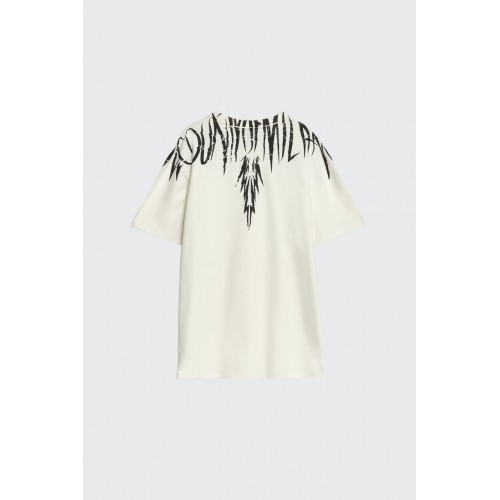 Tricou MARCELO BURLON, "Graffiti-effect" County Of Milan, Alb