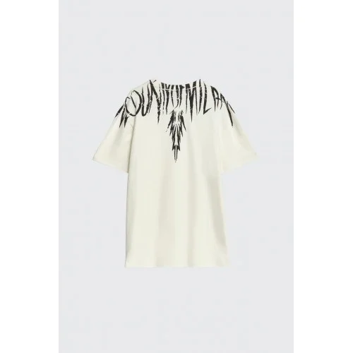 Tricou MARCELO BURLON, "Graffiti-effect" County Of Milan, Alb