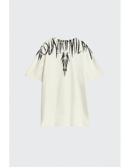 Tricou MARCELO BURLON, "Graffiti-effect" County Of Milan, Alb - S6CMMATH003412