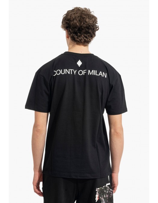 Tricou MARCELO BURLON, Panther Print, Negru - S6CMMATH043110