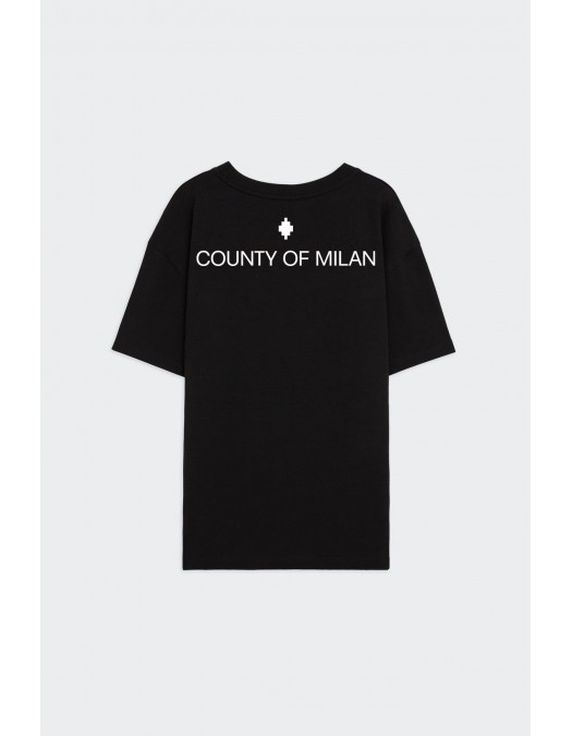 Tricou MARCELO BURLON, Logo and TIger Print, Negru - S6CMMATH050110