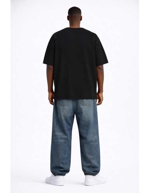 Tricou MARCELO BURLON, Logo and TIger Print, Negru - S6CMMATH050110