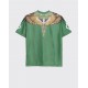 Tricou MARCELO BURLON,Soccer-inspired triacetate technical fabric T-shirt,Green - S6CMMATH086082