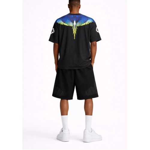 Tricou MARCELO BURLON, Soccer-inspired triacetate technical fabric T-shirt