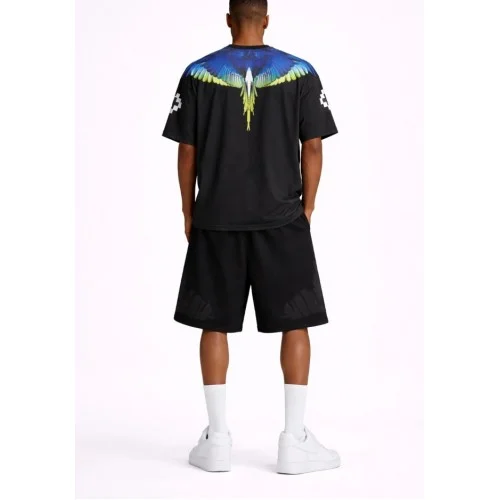 Tricou MARCELO BURLON, Soccer-inspired triacetate technical fabric T-shirt