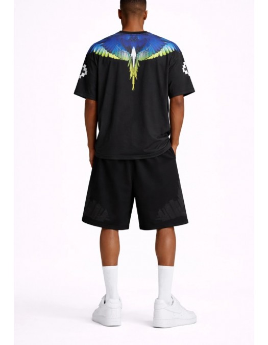 Tricou MARCELO BURLON, Soccer-inspired triacetate technical fabric T-shirt - S6CMMATH086110