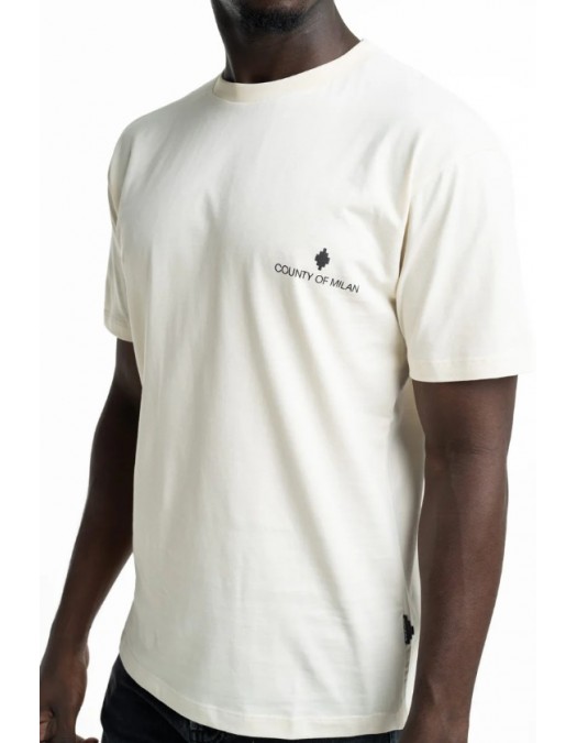 Tricou MARCELO BURLON, County Of Milan Men's T Shirt Coconut - S6CMMATH095412