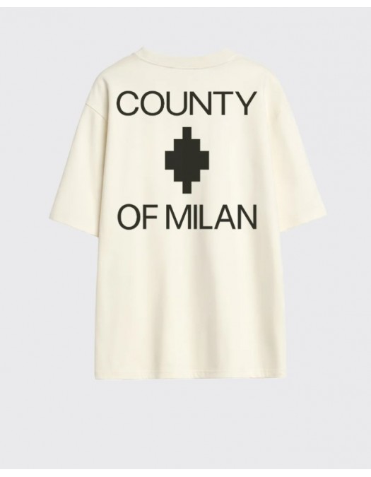 Tricou MARCELO BURLON,  with logo print on the front and County of Milan - S6CMMATH096412