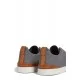 Sneakers Zegna, Low Top, Triple Stitch, Brown Details, Wool, Grey - S7006ZLHUTESGS Sneakers Zegna, Low Top, Triple Stitch, Brown Details, Wool, Grey - S7006ZLHUTESGS