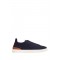 Sneakers Zegna, Low Top, Triple Stitch, Dark Blue