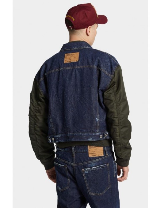 JACHETA DSQUARED2, Dark Indigo Aviator Hybrid Bomber - S71AN0611D30011470