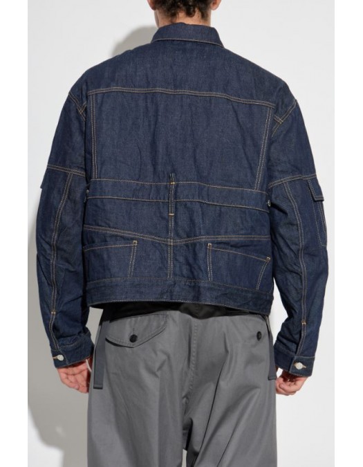 JACHETA DSQUARED2, Navy Blue Denim Jacket - S71AN0627D30011470