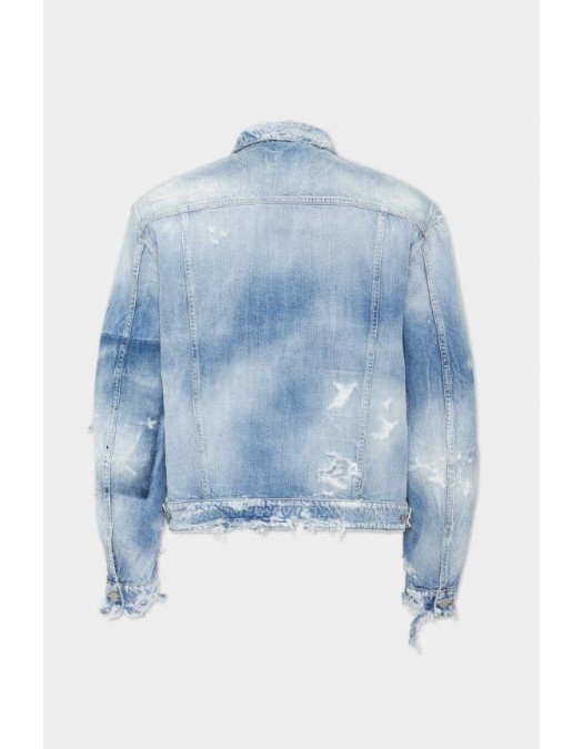 JACHETA DSQUARED2, Super Ripped Light Jachet, Albastru - S71AN0635D30011470