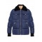 Geaca Dsquared2, NAVY BLUE Down jacket with fur collar