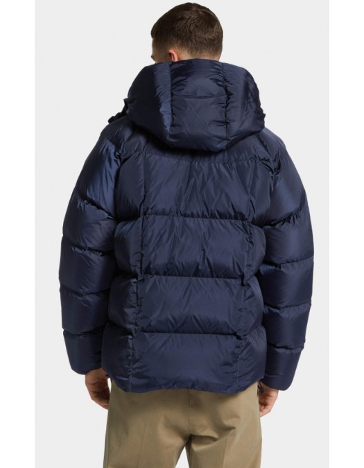 Geaca Dsquared2, Gluga Oversized, Fermoare argintii, Bleumarin - S71AN0643S53817487