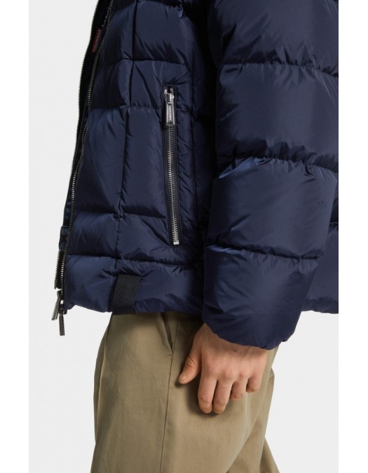 Geaca Dsquared2, Gluga Oversized, Fermoare argintii, Bleumarin - S71AN0643S53817487