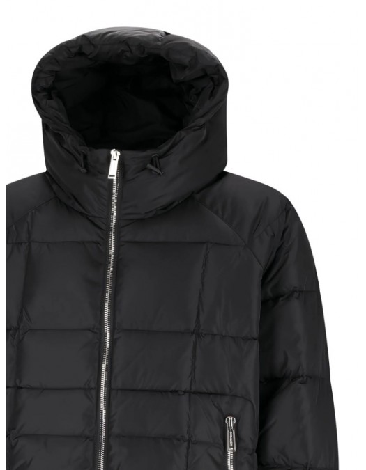 Geaca Dsquared2, Gluga Oversized, Fermoare argintii, Negru - S71AN0643S53817900