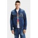 JACHETA DSQUARED2, D2 Obsessed Dark Blue Denim Jacket - S71AN0646D30010470