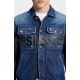 JACHETA DSQUARED2, D2 Obsessed Dark Blue Denim Jacket - S71AN0646D30010470