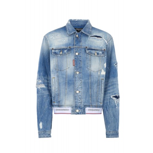 Jacheta DSQUARED2, Light Cool Kids Wash Over Jean Jacket