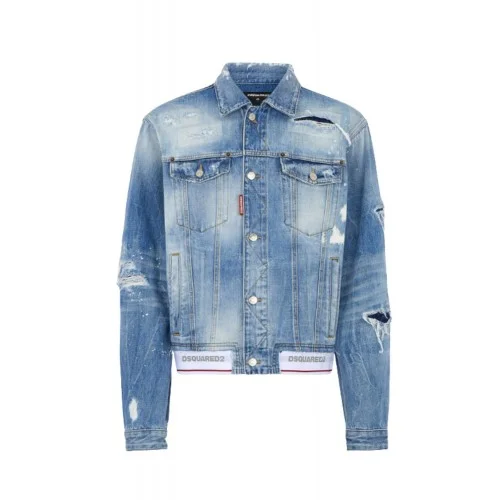 Jacheta DSQUARED2, Light Cool Kids Wash Over Jean Jacket