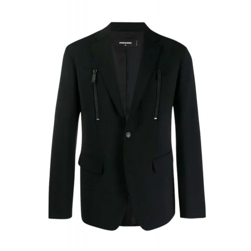 Sacou DSQUARED2, Fermoare atasate, Negru