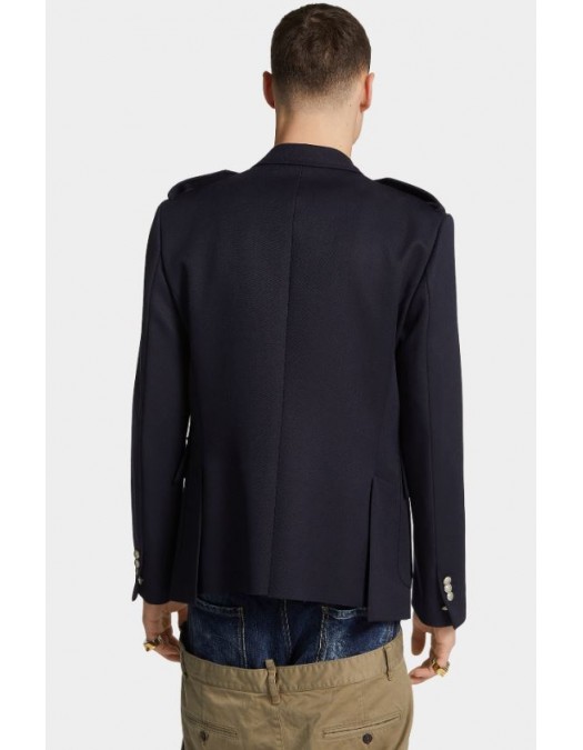 JACHETA DSQUARED2, Uniform Jacket, Lana, Negru - S71BN0987D35313487