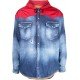 Jacheta DSQUARED2, Hibrid Denim, Blue/Red - S71DM0576S30341970