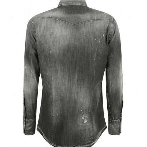 CAMASA DSQUARED2, Classic Western Denim Skirt, Negru