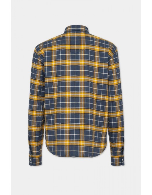 Camasa DSQUARED2, Canadian Check Flanel, Regular, Yellow, Blue - S71DM0739D35132002F