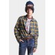 Camasa DSQUARED2, Canadian Check Flanel, Regular, Yellow, Blue - S71DM0739D35132002F