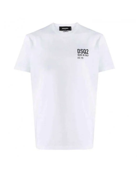 Tricou Dsquared2, Imprimeu Made in Italy, Alb - S71GD1018S23009100