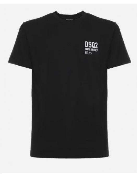 Tricou Dsquared2, Imprimeu Made in Italy, Negru - S71GD1018S23009900 Tricou Dsquared2, Imprimeu Made in Italy, Negru - S71GD1018S23009900