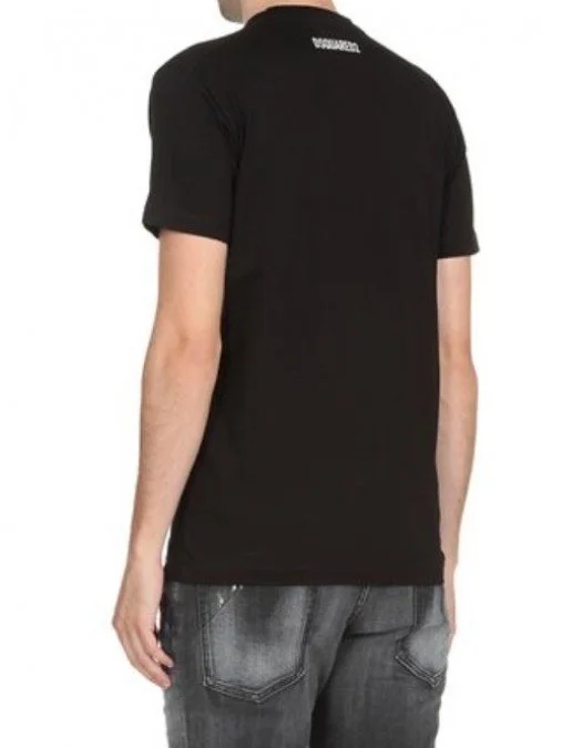 Tricou DSQUARED2, Insertie COOL, Negru - S71GD1070S23009900 Tricou DSQUARED2, Insertie COOL, Negru - S71GD1070S23009900