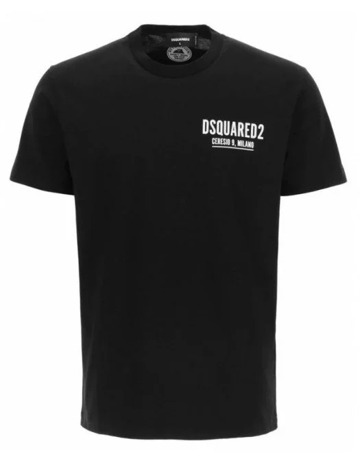 Tricou DSQUARED2, Ceresio 9 Logo, Negru - S71GD1116S23009900 Tricou DSQUARED2, Ceresio 9 Logo, Negru - S71GD1116S23009900