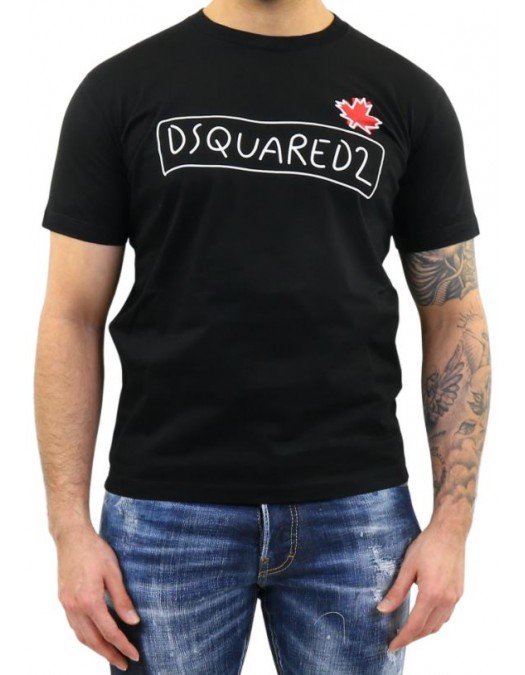 Tricou DSQUARED2, LOGO PRINT Maple Red - S71GD1130S23009900