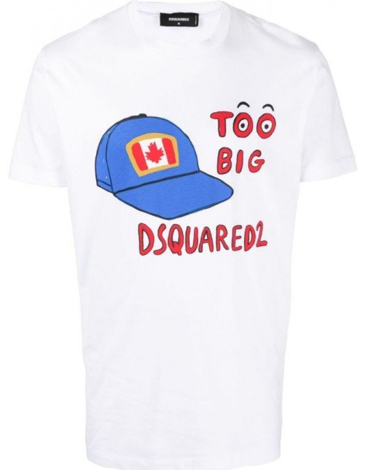 Tricou DSQUARED2, Too BIG, Alb - S71GD1185S23009100