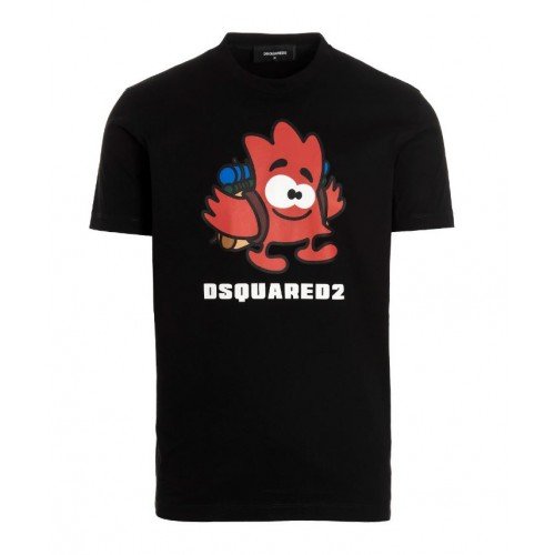 Tricou DSQUARED2, Leaf Buddy, Negru