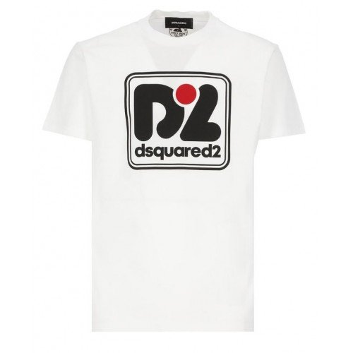Tricou DSQUARED2, D2 Logo Box, Alb