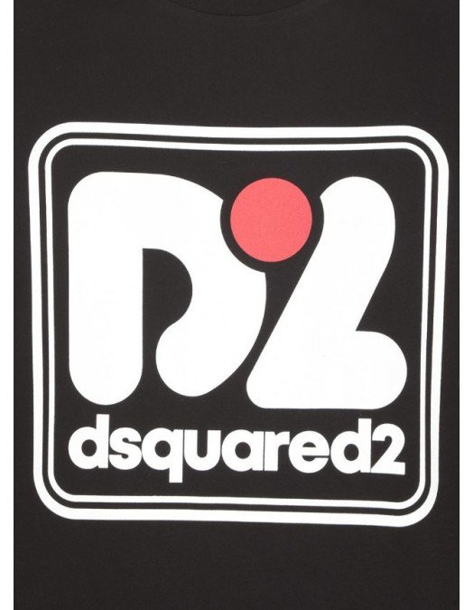 Tricou DSQUARED2, D2 Logo Box, Negru - S71GD1229S23009900