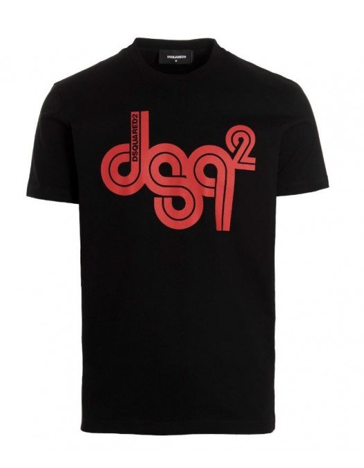 Tricou DSQUARED2, DSQ2 Red logo, Negru - S71GD1230S23009900