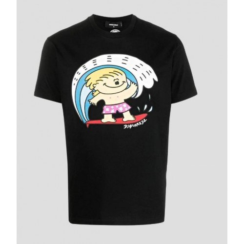 Tricou DSQUARED2,Surf Boy, Negru