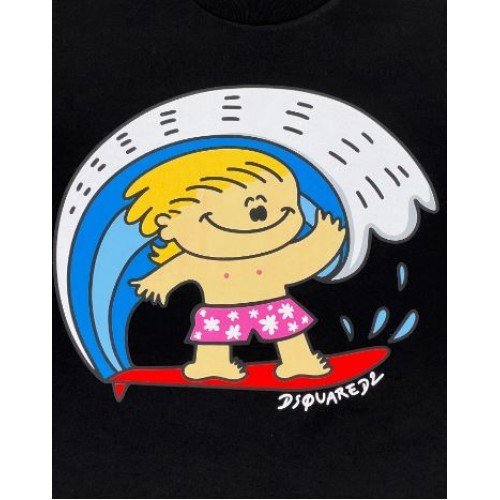 Tricou DSQUARED2,Surf Boy, Negru