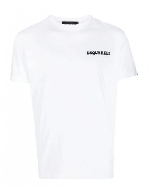 Tricou DSQUARED2, Jamaican logo, Alb - S71GD1245S23009100