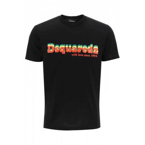 Tricou DSQUARED2, Cool Logo Multicolor, Negru Tricou DSQUARED2, Cool Logo Multicolor, Negru