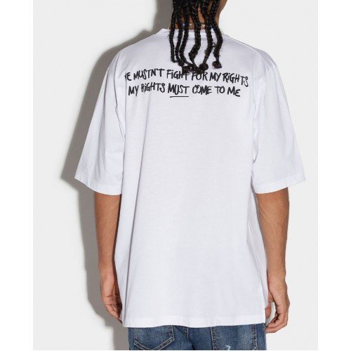 Tricou DSQUARED2, Bob Marley Postcards, Alb