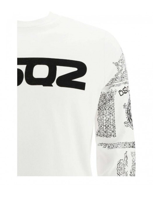 Bluza DSQUARED2, Over Surf Tshirt, Alb - S71GD1277S22507100