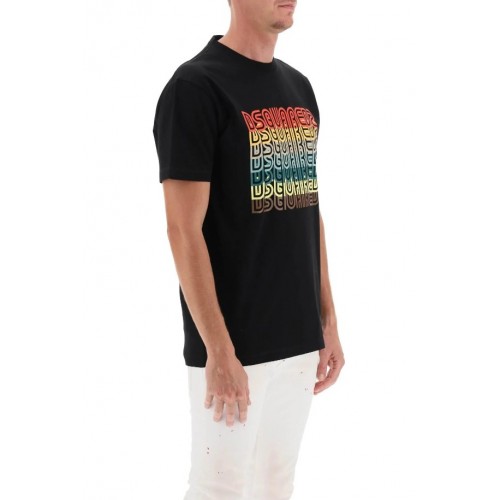 Tricou DSQUARED2, Logo Print, Negru Tricou DSQUARED2, Logo Print, Negru
